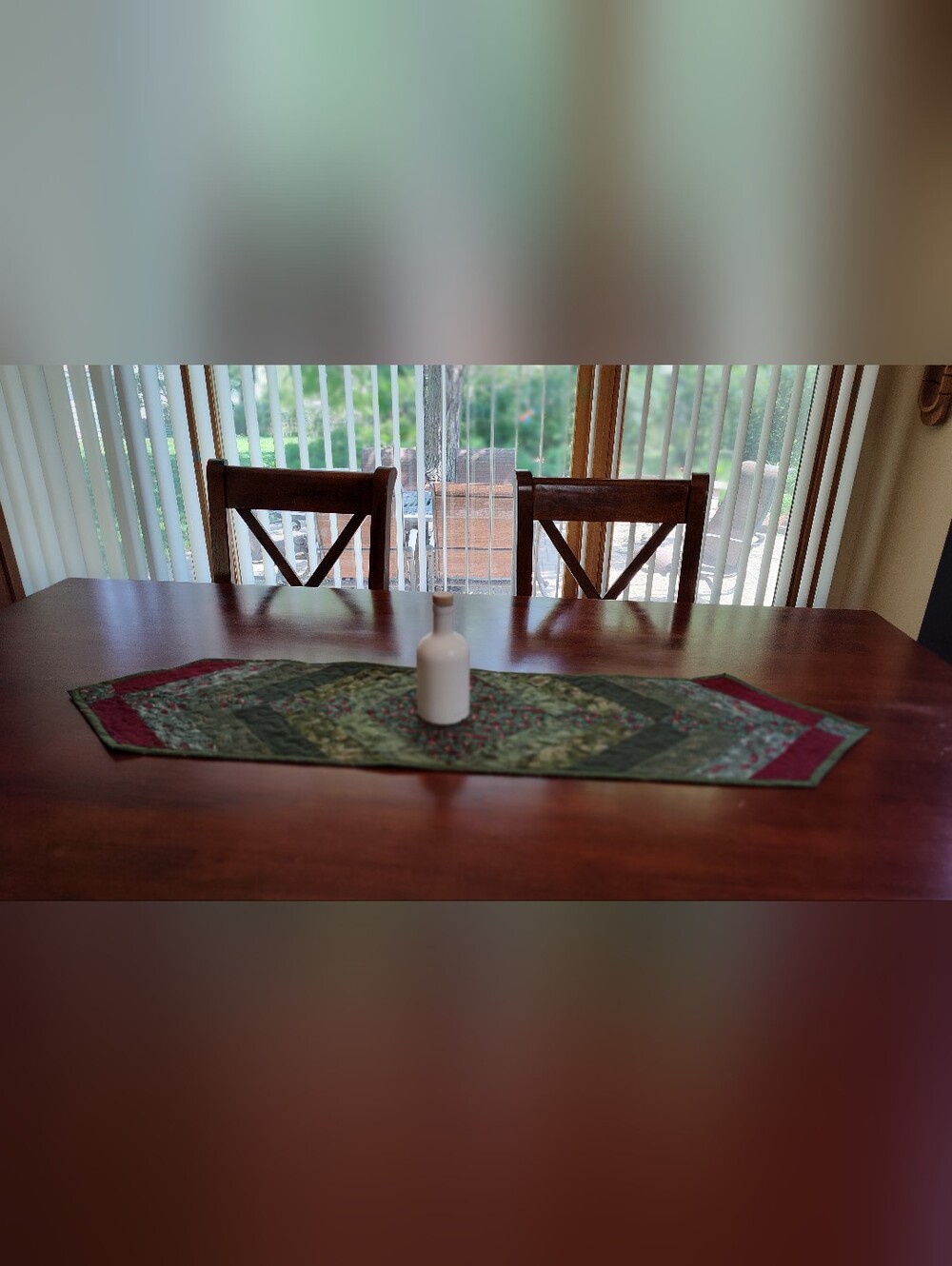 Cardinal Forest! NEW HANDMADE Quilted Table Runner -  12" X 46" - Picture 2 of 10